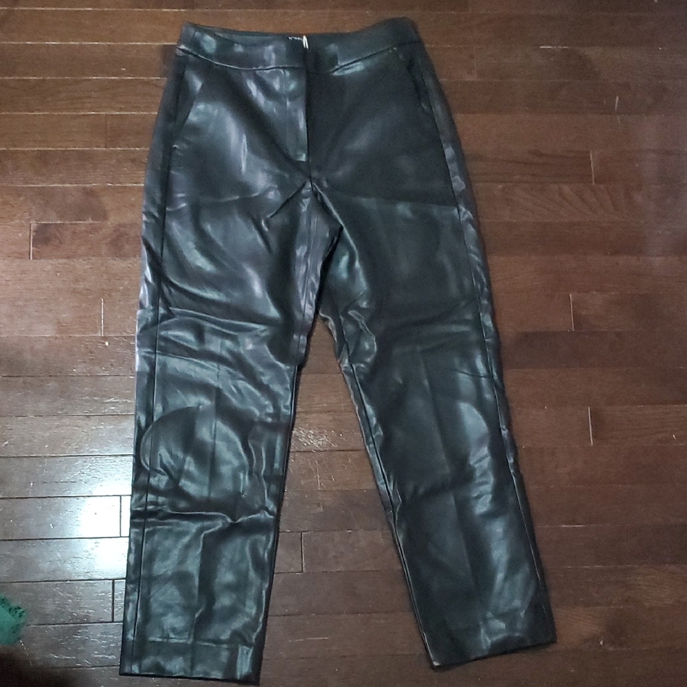J Crew Black Faux Leather Pants